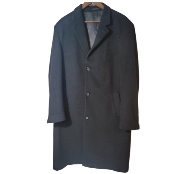Saddlebred Long Wool Coat OverCoat Mens Size 44L - Picture 1 of 9